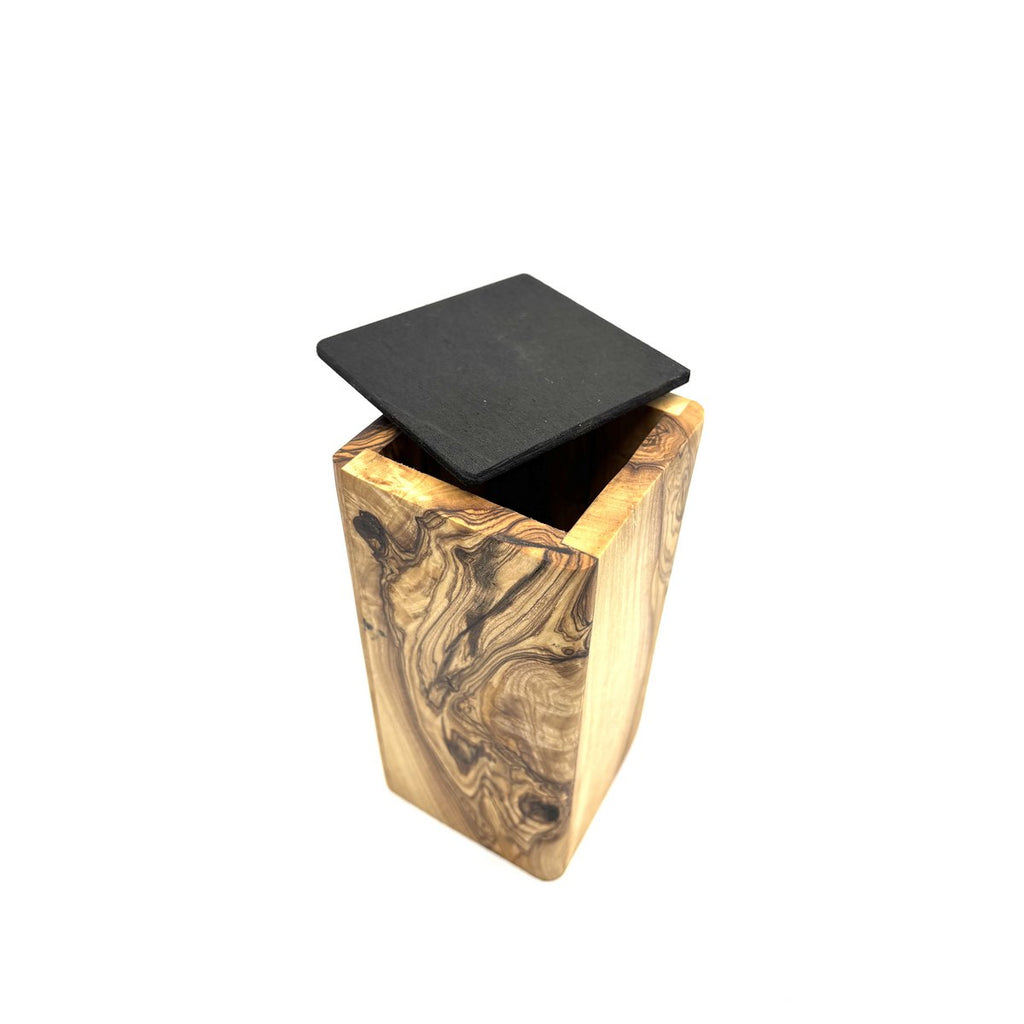 Olijfhout dierenblokjes Cubus - Duurzame houten gymnastiek voor huisdieren tot 15 kg met graveeroptie