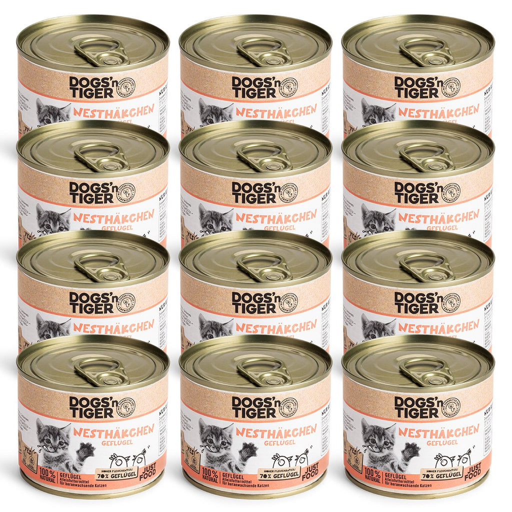 Dogs'n Tiger Graanvrij Natvoer voor Kittens met Gevogelte