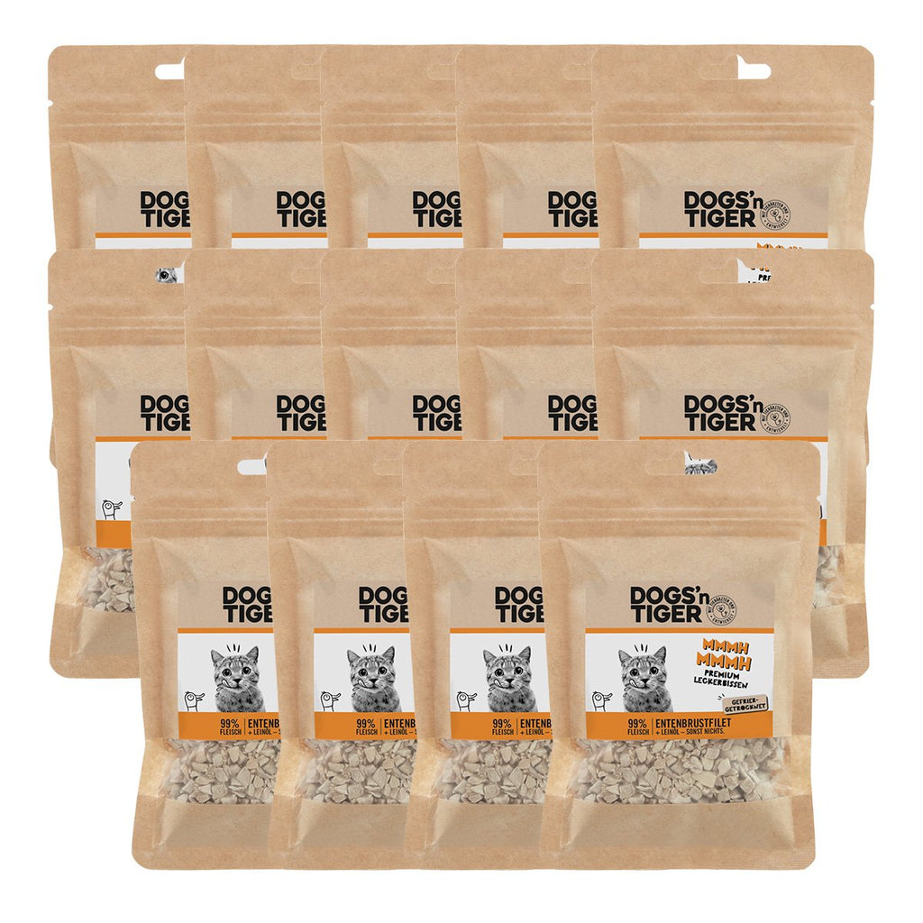 Dogs'n Tiger Gevriesdroogde Katten Traktaties: 99% Eendenborstfilet