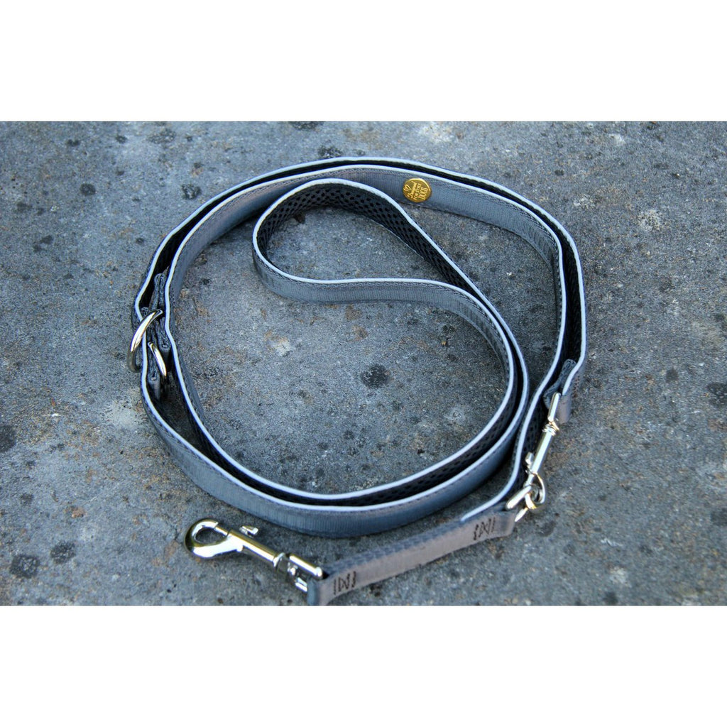 Hondenriem Zilver-Zwart-Edition, M