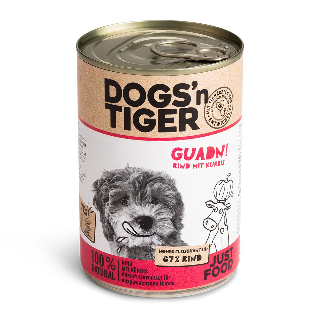 Dogs'n Tiger Premium Graanvrij Hondenvoer met Rundvlees & Pompoen