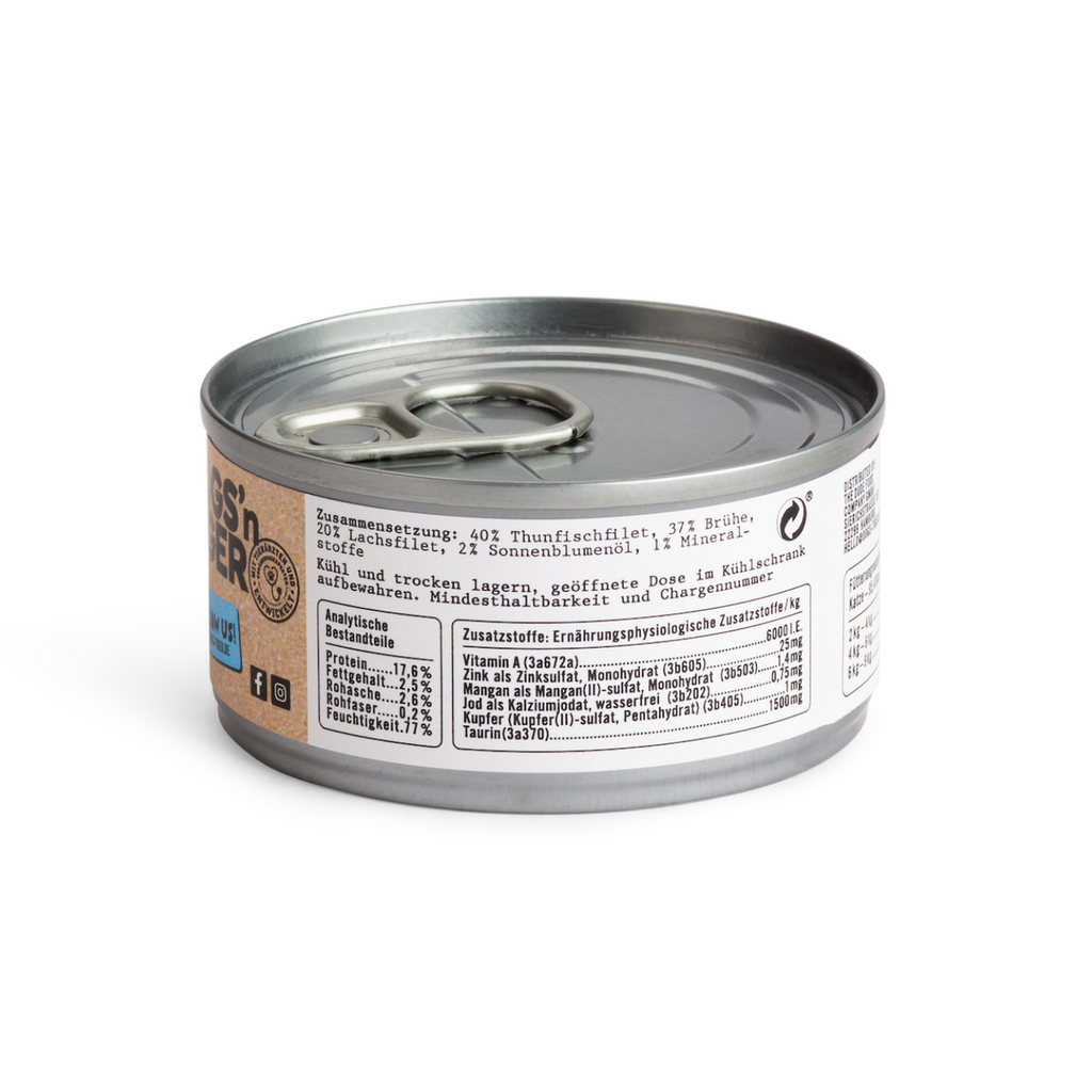 Dogs'n Tiger Graanvrij Natvoer voor Katten: Tonijn & Zalm