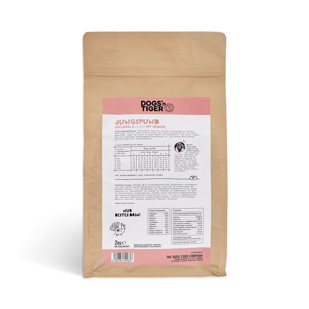 Dogs'n Tiger Graanvrij Droogvoer voor Puppy's met Zalm & Kalkoen