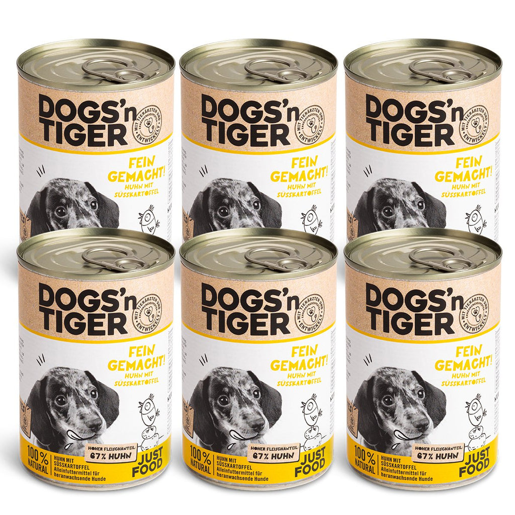 Dogs'n Tiger Puppy Natvoer Graanvrij met Kip & Zoete Aardappel