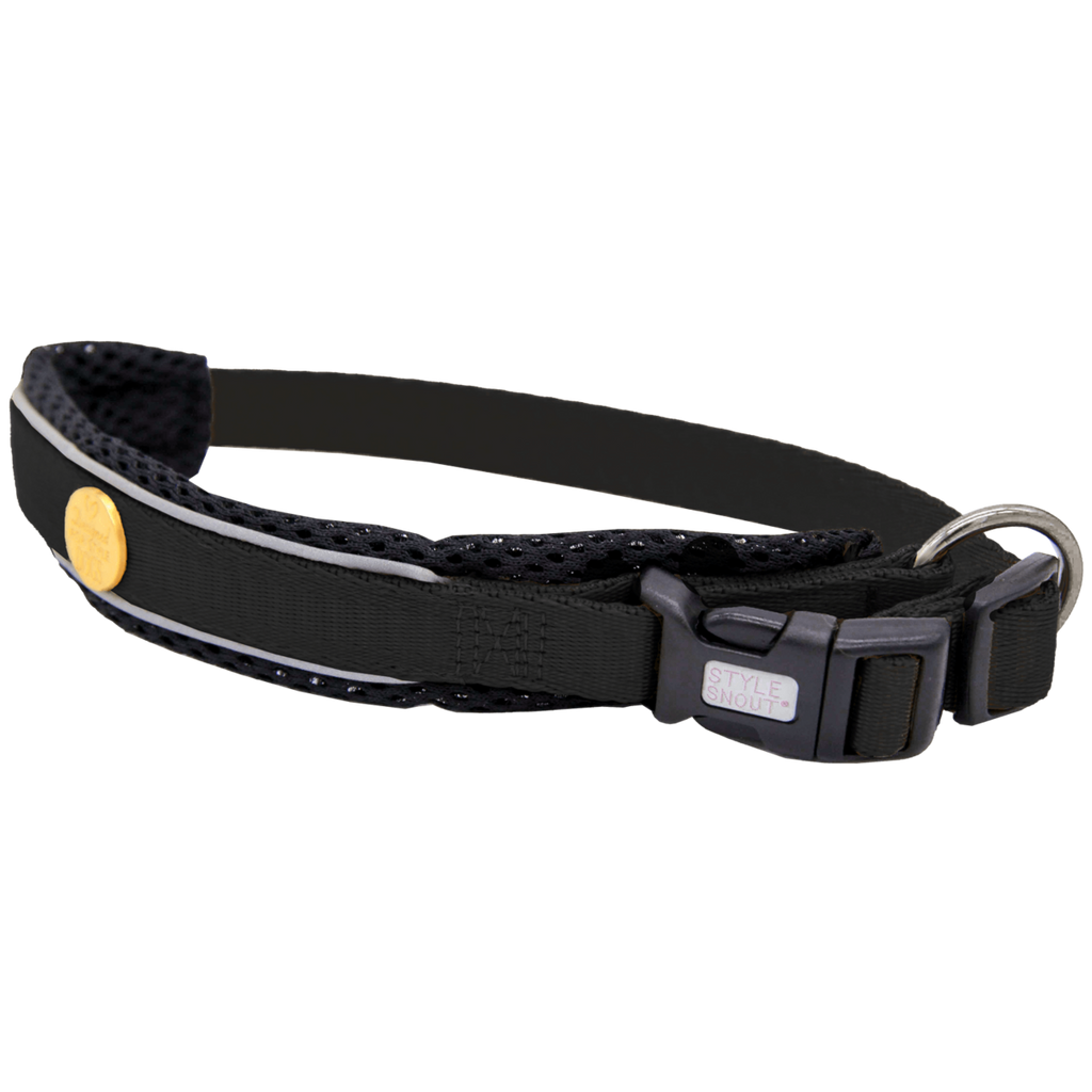 Zwarte hondenhalsband