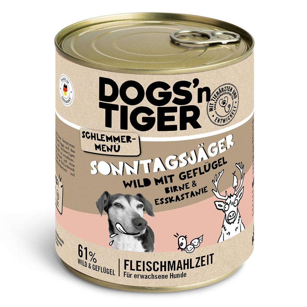 Dogs'n Tiger Natvoer voor Volwassen Honden met Wild & Gevogelte
