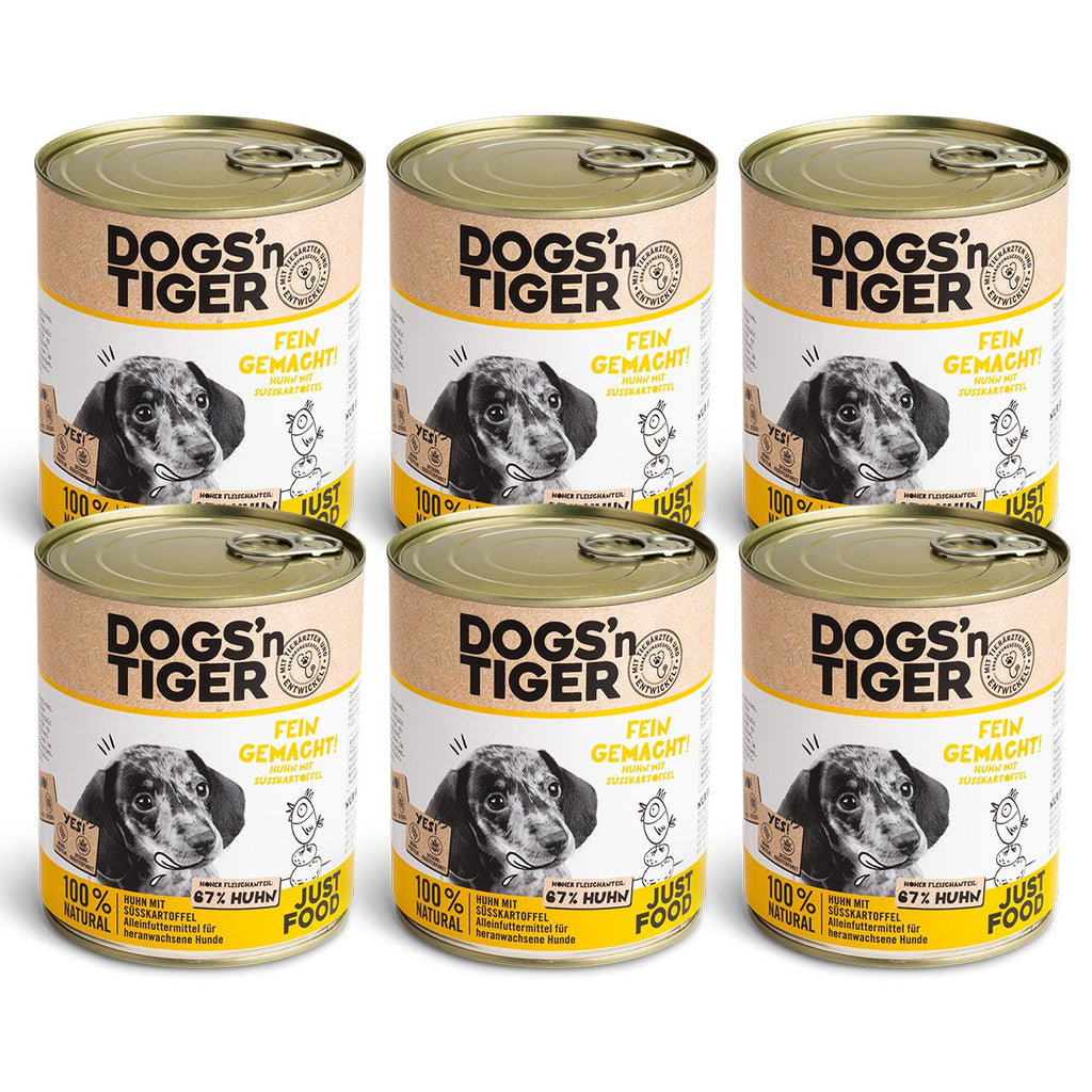 Dogs'n Tiger Puppy Natvoer Graanvrij met Kip & Zoete Aardappel