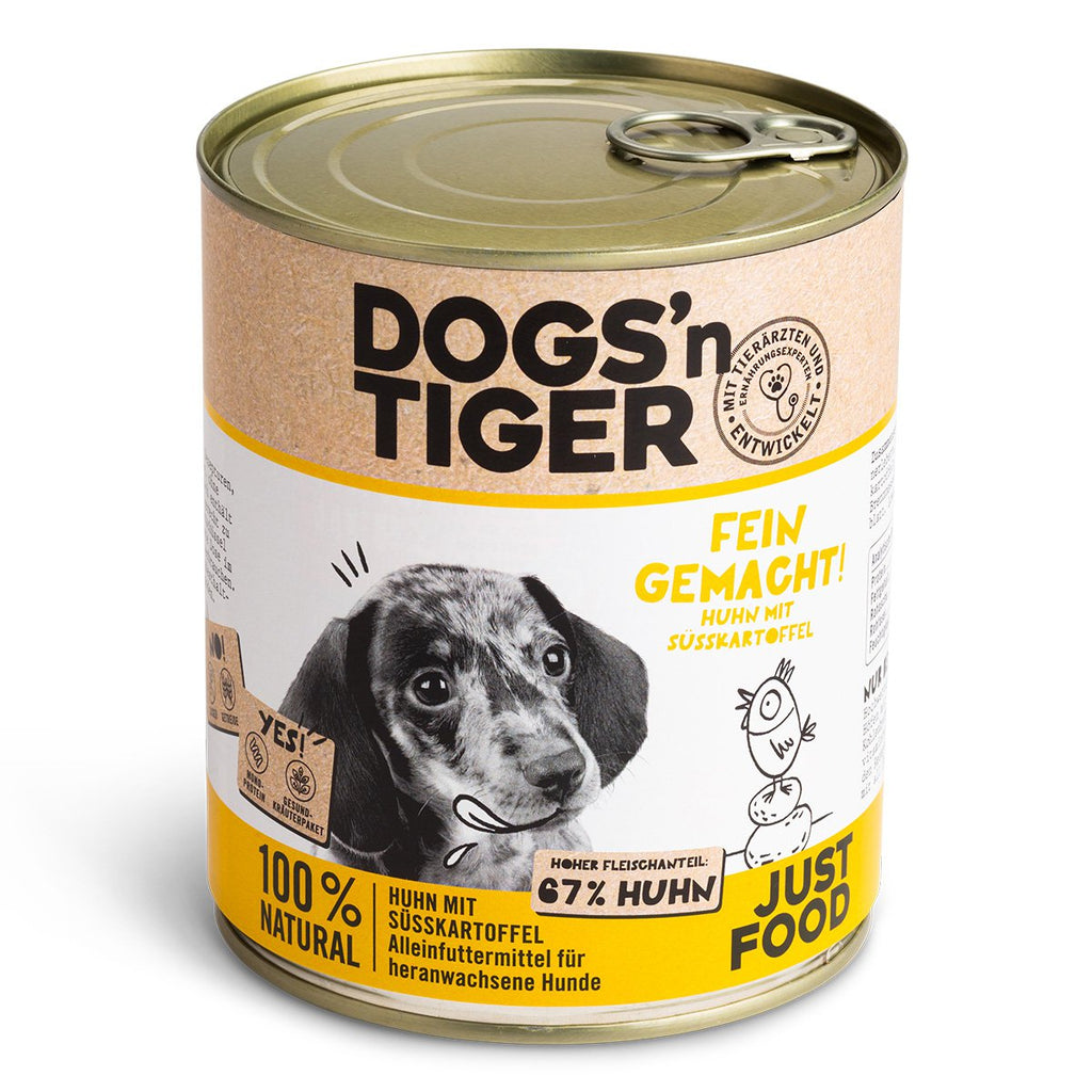 Dogs'n Tiger Puppy Natvoer Graanvrij met Kip & Zoete Aardappel