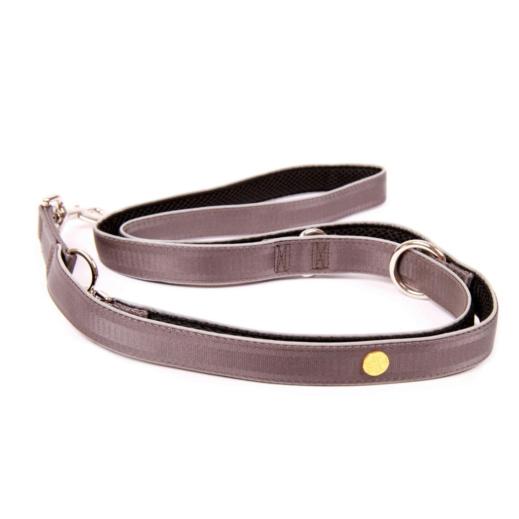 Hondenriem Zilver-Zwart-Edition, M