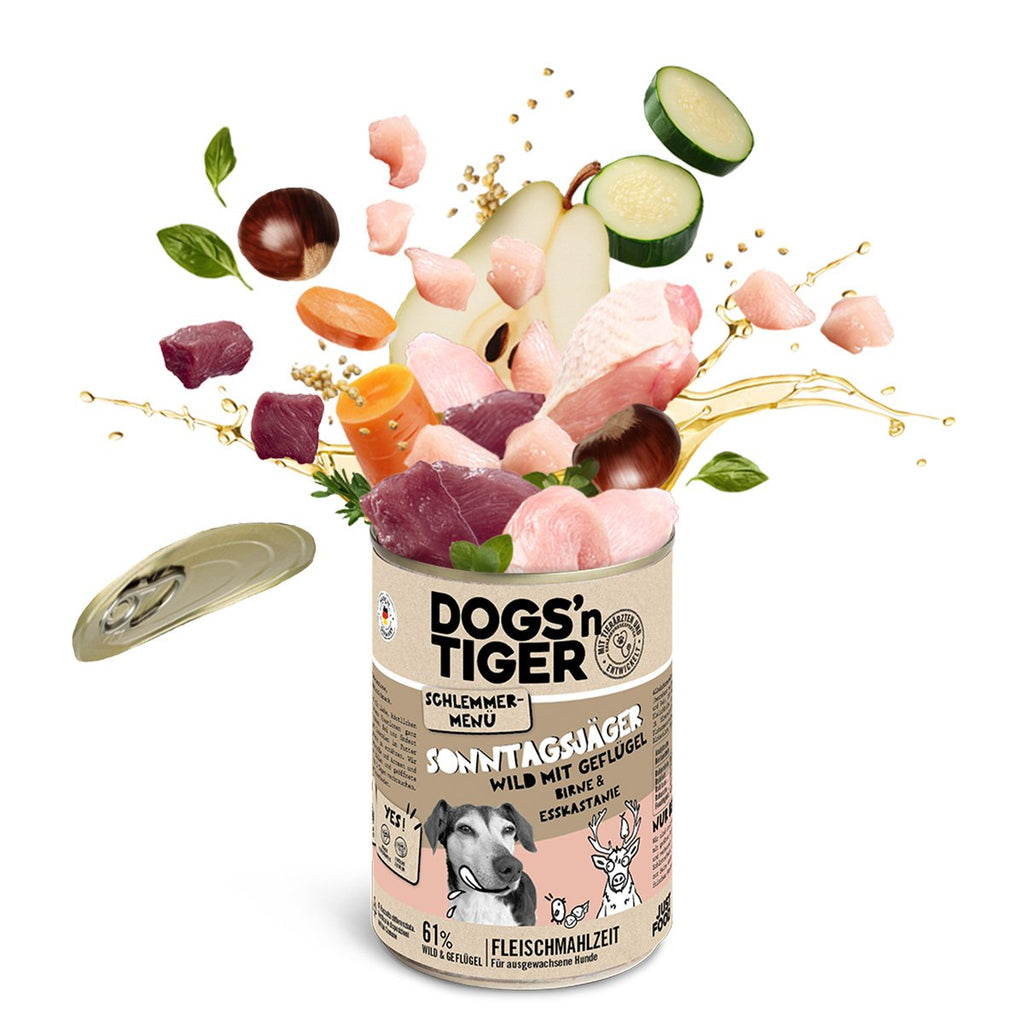 Dogs'n Tiger Natvoer voor Volwassen Honden met Wild & Gevogelte