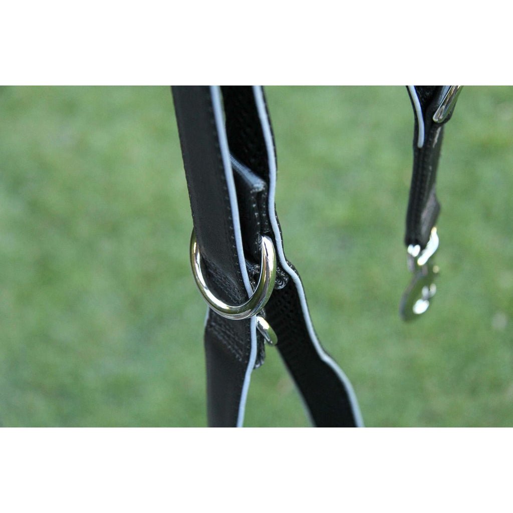 Hondenriem Zilver-Zwart-Edition, M