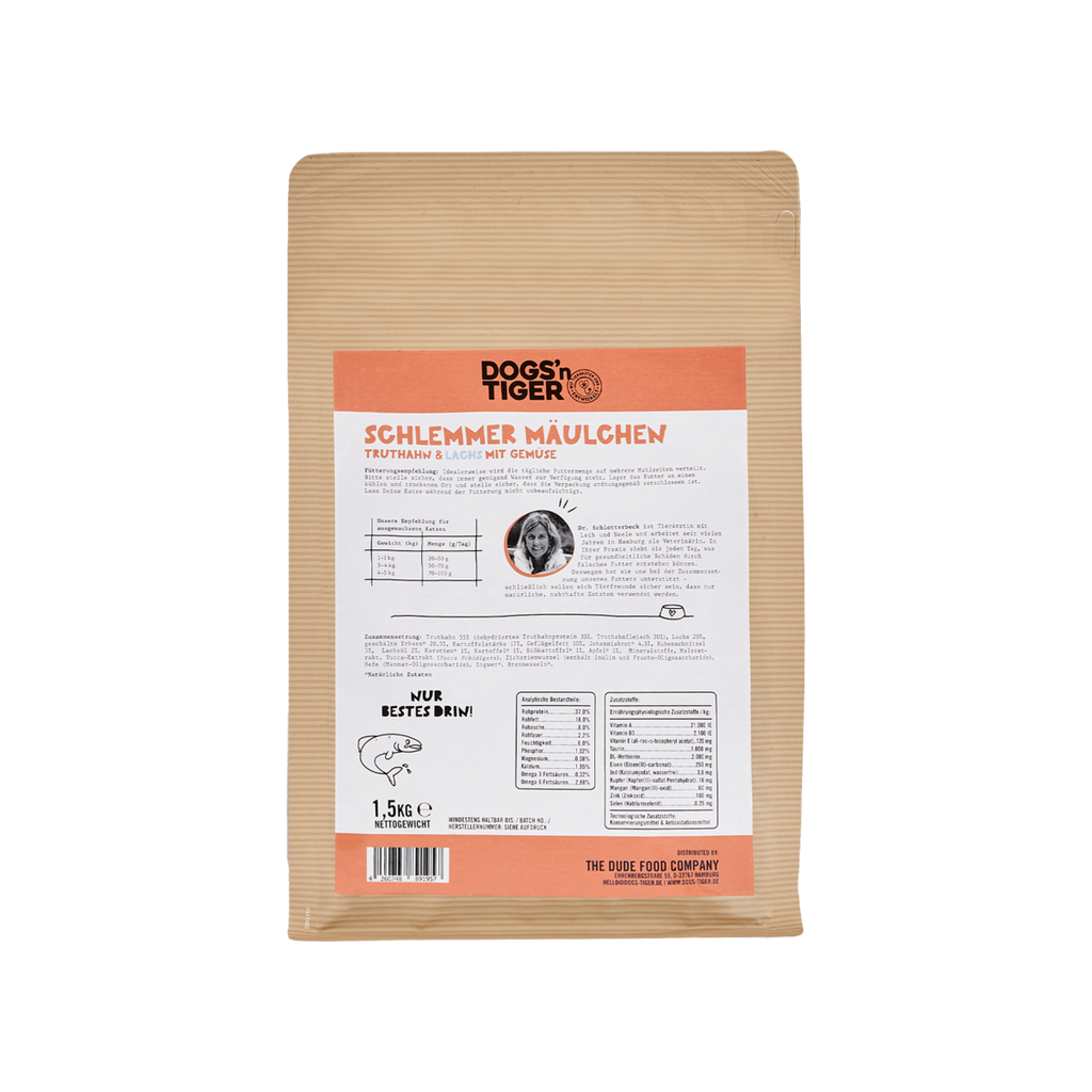 Dogs'n Tiger Graanvrij Droogvoer voor Katten: Kalkoen & Zalm