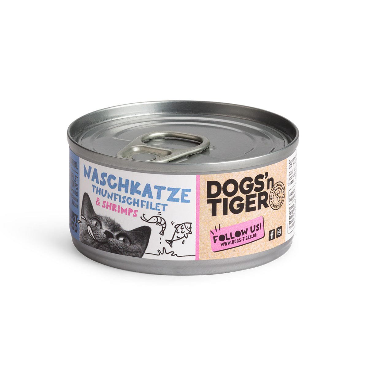 Dogs'n Tiger Natvoer Katten: Tonijn & Garnalen