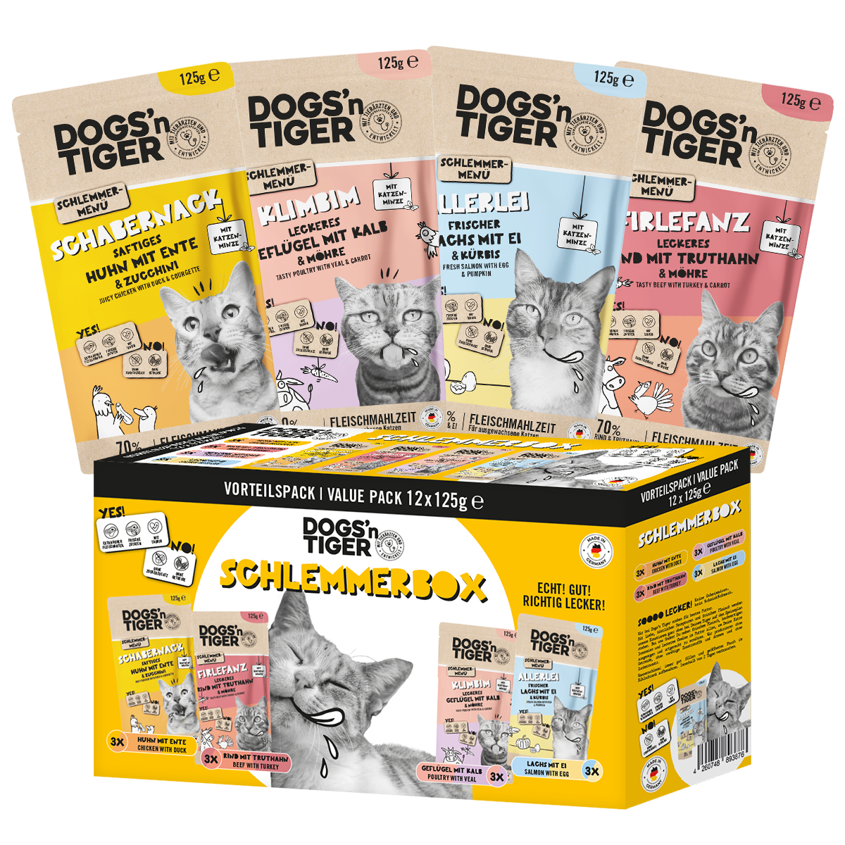 Dogs'n Tiger Natvoer Pakket Katten
