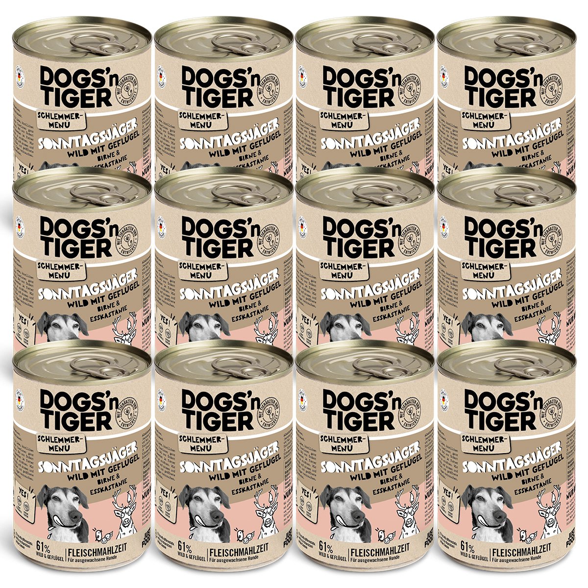 Dogs'n Tiger Natvoer Honden: Wild & Gevogelte
