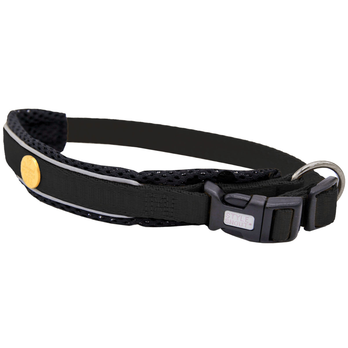 Zwarte hondenhalsband