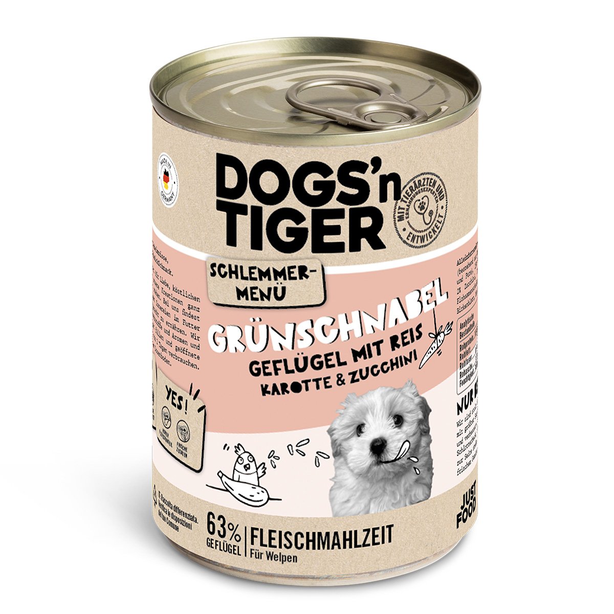 Dogs'n Tiger Puppy Natvoer: Gevogelte & Groenten