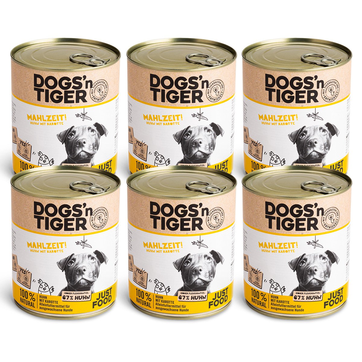 Dogs'n Tiger Natvoer Honden: Kip & Wortel