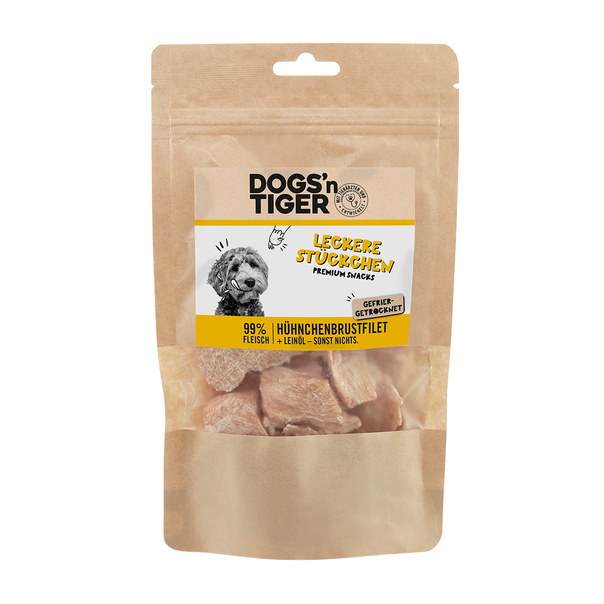 Dogs'n Tiger Gevriesdroogde Hondensnacks 99% Kipfilet